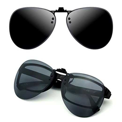 CREYESTAL Clip Gafas de Sol Polarizadas, Clip para Gafas para Sol, Clip Solar, Abatible y Ultraligero, Hombre, Mujer, 100% Anti-UV, Certificado CE