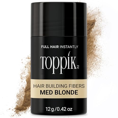 Toppik Hair Building Fibers, Medium Blonde, 12g Fill In Fine or Thinning Hair, Instantly Thicker,...