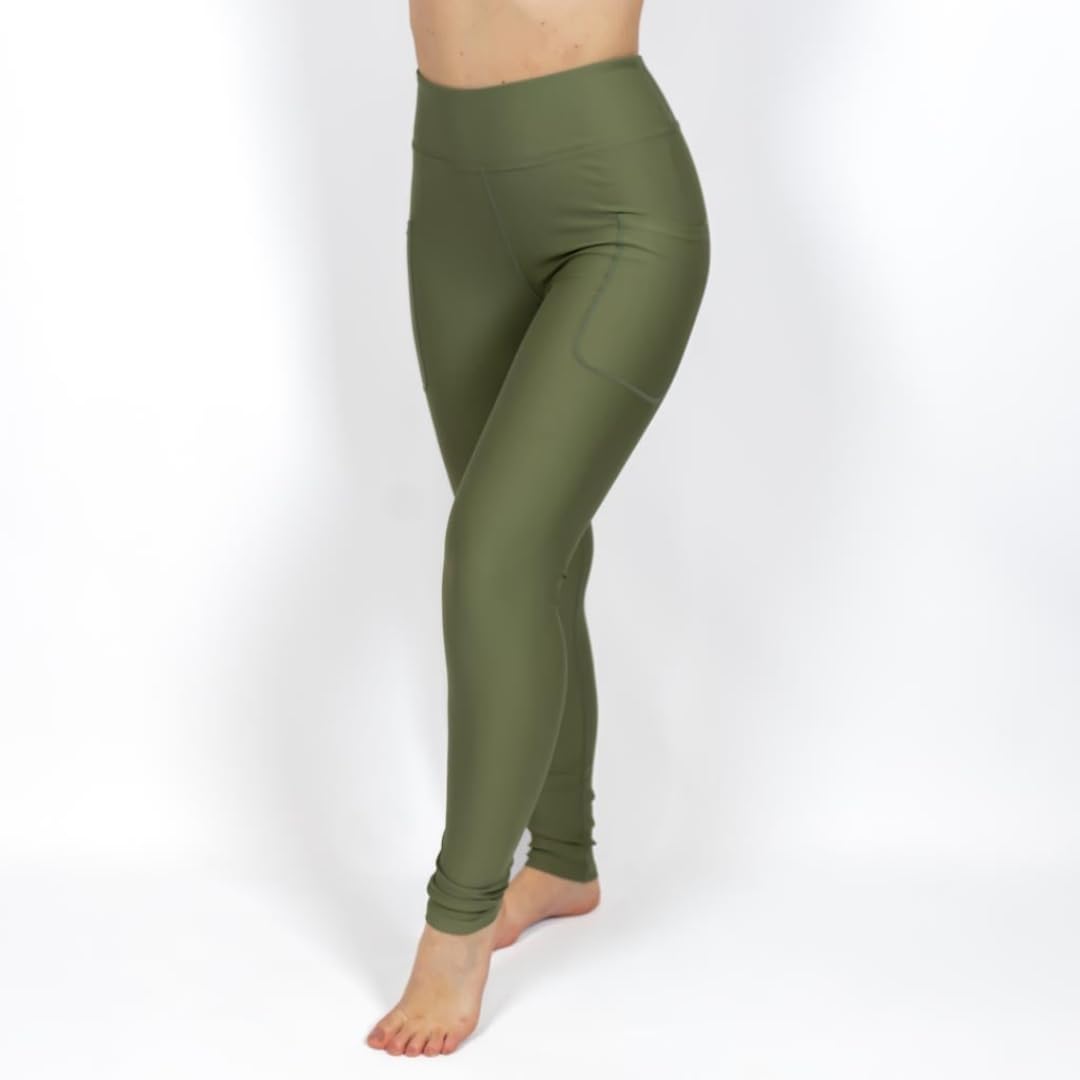 Legging - Taille haute, opaque, antidérapant, et avec poches pour téléphone - Confortable à porter au quotidien pour plus de style et de confort
