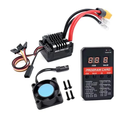 ESC 2-3S Bec 80A anti surchauffe pour redonner de la puissance à votre voiture 1/10