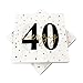 20 Servietten zum 40. Geburtstag 33x33 cm - weiß schwarz gold