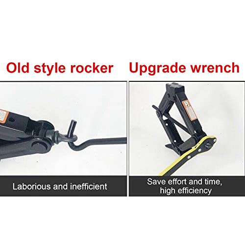 Autory Car Jack Wrench, 13.4inch Jack Ratchet Labor-Saving 0.24’’ Thick Handle Metal Scissor Jack 0.98’’ Diameter Garage Tire Wheel Lug Wrench Lift Speed Handle Tool Fit for Small Cars SUVs and Vans