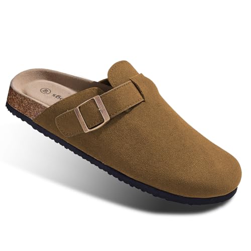 Image of BULLIANT Women Mules Clogs-Memory Foam Cushioned Cork Footbed-Fleece Lined | Unisex | Adjustable Fit | Memory Foam Cushioning | Wet-Resistant PU Shoes for Nurses & Housekeepers