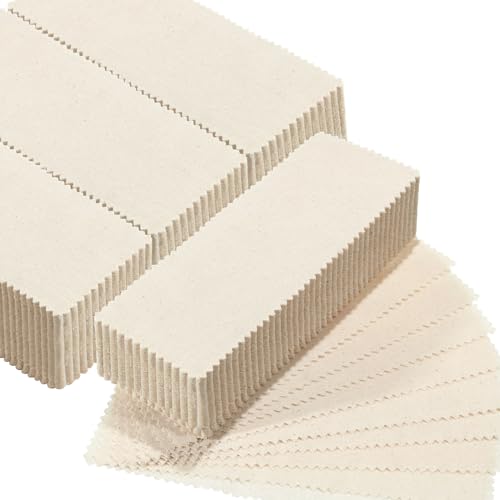 Loopeer 300 Pcs Natural Muslin Epilating Face Wax Strips Hair Removal Eyebrow Precut Body Facial Cotton Wax Cloth Strip for Women Men(4 x 1.5 Inch)