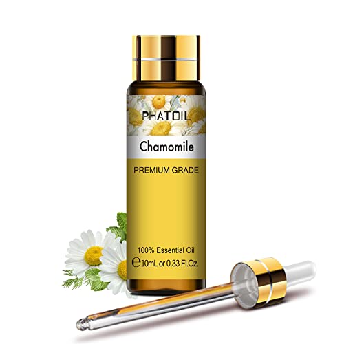 PHATOIL Aceite Esencial Manzanilla 10ML, Aceites Esenciales para Humidificador, Aceite de Manzanilla Puro Natural para Difusor Aromaterapia Velas