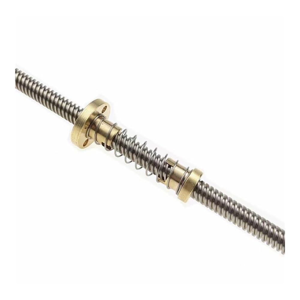 Śruba pociągowa, Śruba trapezowa T8 8 mm, skok 2 mm, skok 10 mm, nakrętka sprężynowa, różne rozmiary, drukarka 3D(600mm)