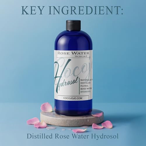 Rose Hydrosol Water Spray Toner 32 oz for Face Hydrating Mist Hydration Pure & Natural Rosewater Hydrosol All Skin Types Face Skin Pores Body Locs Cleansing Bulk Refill COCOJOJO - Packaging May Vary - Image 3