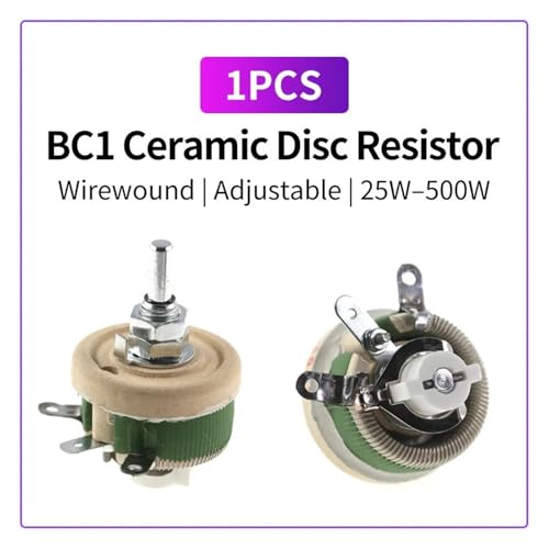 Rhéostat céramique BC1 200W 2K Ohm avec résistance réglable à disque bobiné - 2