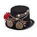 Produktbild BLESSUME Steampunk Hut mit Brille Unisex Fancy Dress Zylinder (L, Farbe E)