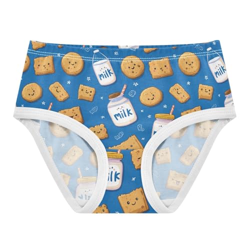 Girls Underwear Soft Cotton Milk Cookie Kids Panties in Sizes 2/3t, 4t, 5t, 6 and 8