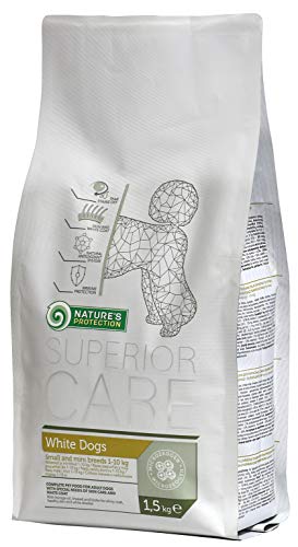 Nature's Protection Superior Care White Dog Small Breed Adult Feed, 1er Pack (1 x 1.5 kg)
