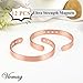Vicmag Copper Magnetic Bracelet for Women and Men Ultra Strength Magnets 99.9% Pure Copper Strong Magnets Jewelry Gift Adjustable Length