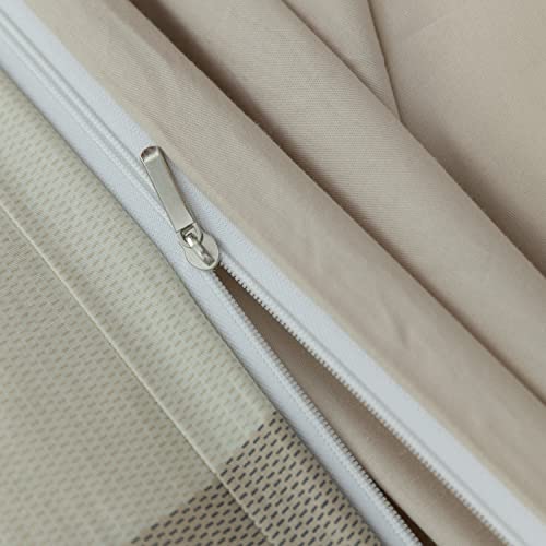 Jane Yre Buffalo Plaid Duvet Cover, 3Pcs 250 Thread Count Cotton Queen Checkered Bedding Set, Grey Gingham Plaid Reversible Duvet Cover, With Zipper Closure, Luxury Soft Breathable (No Comforter) #TOP4