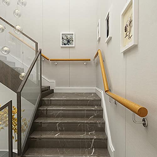 Genérico Pasamanos de Escalera Pasamanos de Escalera de Madera Maciza, Barras de Pared Simples y Modernas, barandillas de Pasillo, manijas Antideslizantes para jardín de Infantes en el ático (tamaño: