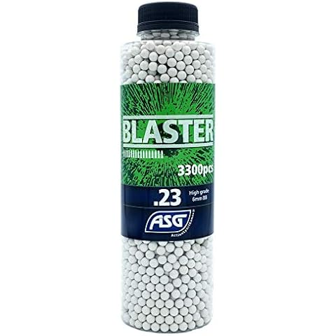 Blaster 6mm Airsoft BBs - Bottle of 0.23g x 3300pcs - High Grade (+/- 0.03mm tolerance) BBs Cover