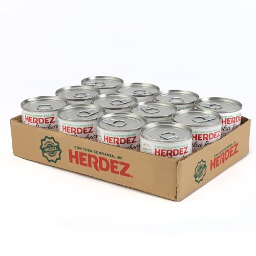 HERDEZ Ranchera Salsa, Medium, 7 oz Can (12 Pack) - Authentic Mexican Salsa for Tacos, Chips, and...