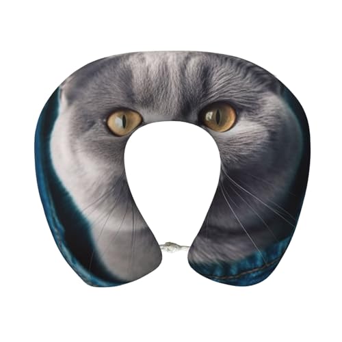 Almohada cuello de memoria espuma viscoelástica U miniatura 1