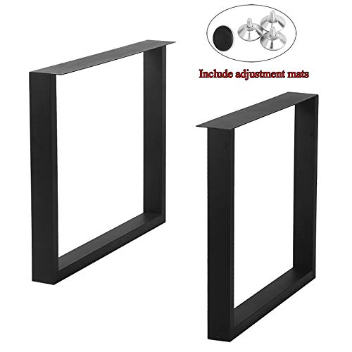 Mbqq Furniture Legs 28”Height 35”Wide Rustic Decory Square Tube Table Legs,Heavy Duty Metal Desk Legs,Dining Table Legs,Industrial Modern, Diy Iron Bench Legs #TOP1