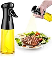 Carrot - Premium Glass Oil Bottle with Oil Sprayer for Air Fryer, Kitchen (Color may vary) (PACK ...