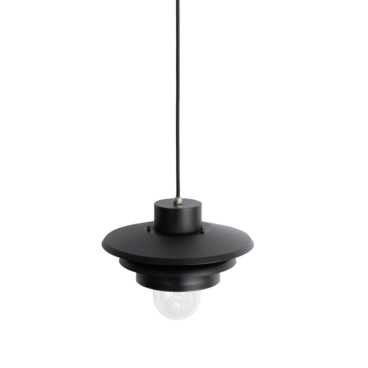 Qazqa morty - Suspension - 1 lumière - Ø 28.5 cm - Noir - Design - éclairage extérieur