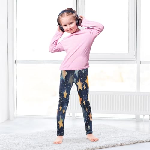 Bolaz Toddler Girls Leggings Printed Yoga Pants Leggings Yellow Stars for Kids4