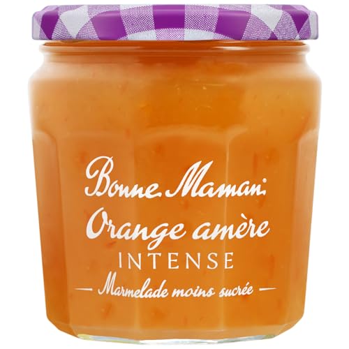 Bonne Maman - Confiture Orange Amère Intense - Riche en Fruits et moins sucrée - 335g
