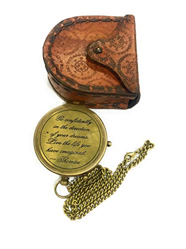 Brújula de latón portátil para camping y senderismo miniatura 3