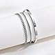 Halora Armband Herren Silber, ArmbäNder füR Herren Edelstahl Armreif MäNner Armband Herrenarmband Silberarmband Schmuck Valentinstag Geschenke für Ihn Silver Bracelet Men Mens Jewellery Geschenke
