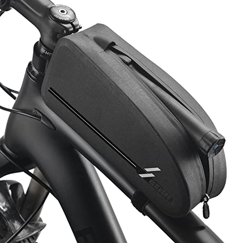 Sacoche de Cadre Vélo Étanche, Facile à Installer Sacoche de Guidon Top Tube, Noir 1,6L Cover