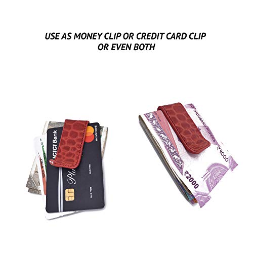 Minimalist Leather Money Clip Wallet for Credit, Business, Cards Soft Compact Holder for Men Slim Design Front Pocket4