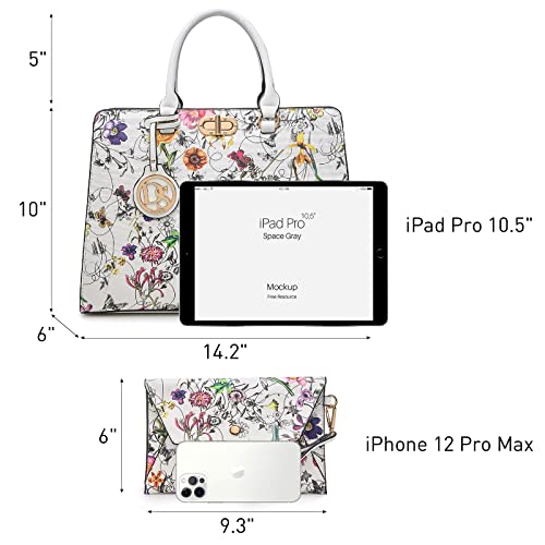 Bolso Dasein para mujer satchel tote con clutch miniatura 4