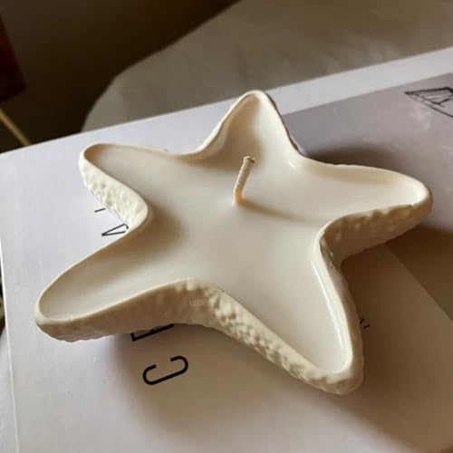 Image of Kitty Cat Aesthetic Soy Wax Scented Candles | Reusable Concrete Sea Shell Jars | Vanilla Aroma | 12+ Hours Burn Time | Perfect Home Decor for Bedroom, Office & Hostel (Star Candle)