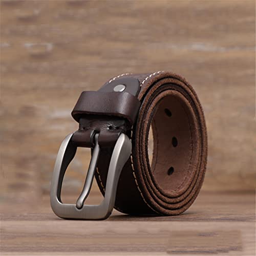 Retro and old handmade belt men's leather top layer cowhide pin buckle belt men's youth overalls jeans belt4