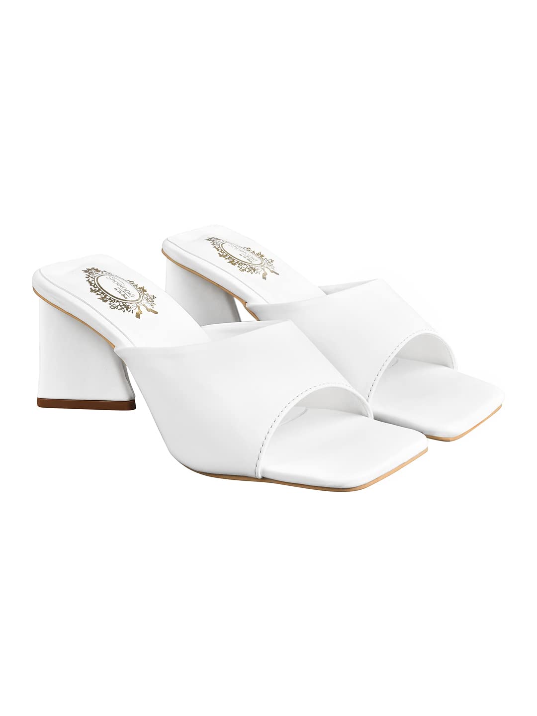 Shoetopia Stylish Solid White Triangle Block Heels for Women & Girls /UK8 (B0C1X4QCPY) Amazon Price History, Amazon Price Tracker