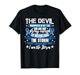 Blue Ribbon | Colonscopy Colorectal Colon Cancer Warrior T-Shirt