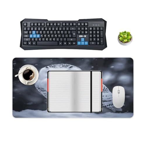 Arctic Owl Desk Mat Non-Slip Large Mouse Pad miniatura 4