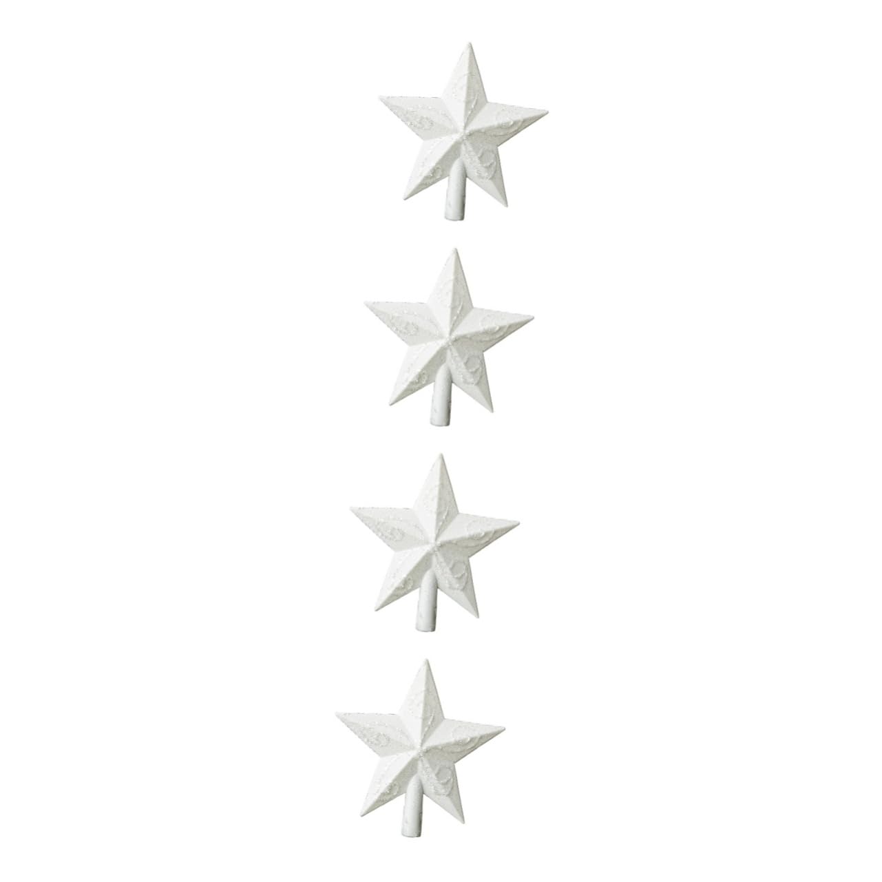 4 Piezas Estrella Superior del Árbol de Navidad Estrella del Árbol de Navidad Adorno de Árbol de Bricolaje Decoraciones para Árboles de Vacaciones Adorno de Árbol de Estrella Decoraciones para