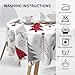 Sunshineyan Christmas Tablecloth Round 70 x 70 Inch, Christmas Trees Tablecloths Polyester Winter Xmas Table Cloth for Holiday Parties Kitchen Dining Indoor Outdoor