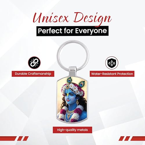 Image of Stylish Metal Keychains with Permanent Glossy Print - Inspirational Quotes & Spiritual Designs - Perfect Key chains for loved ones, Personal Use, Gifts & Return Gifts