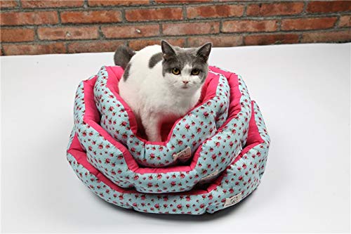 Couchage pour chat doux de qualité supérieure en tissu bleu - 3