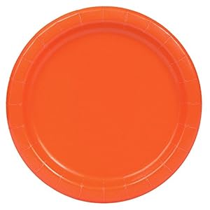 Kartonnen borden – 23 cm – Oranje – Verpakking van 16 stuks