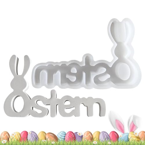 Moldes de letras de silicona,Moldes de resina de letras - Molde de yeso para decoración de Pascua,Moldes de cemento para decoración del hogar, moldes de yeso para decoración de mesa de silicona para v