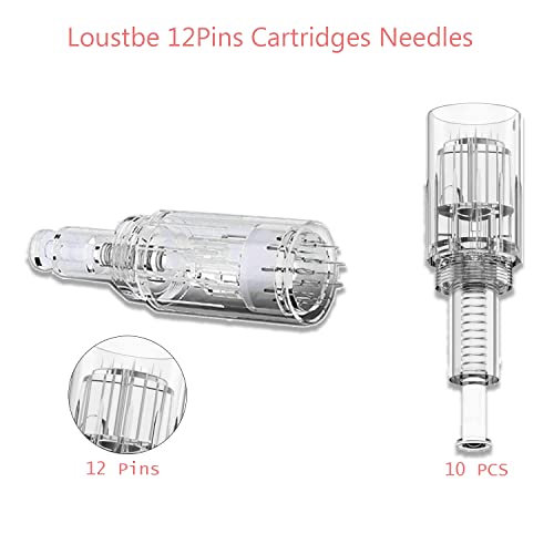 Loutsbe Replacement Cartridges Disposable Needles, Compatible With Loutsbe Pen,Individually And Sealed Bags In Loutsbe Original Box (12Pins(10Pcs)) #TOP1