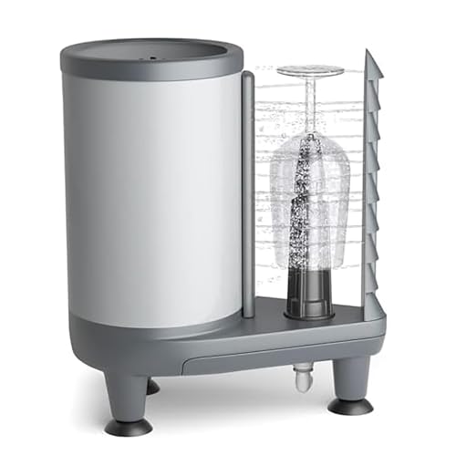 Lavavasos no eléctrico, máquina de Lavado de Vasos de Alta presión, enjuagadora de Vasos Comercial con Cepillo de Limpieza de 360°, Limpia el Interior y el Exterior for cafeterías y Bares Lavavasos no eléctrico, máquina de Lavado de Vasos de Alta presión, enjuagadora de Vasos Comercial con Cepillo de Limpieza de 360°, Limpia el Interior y el Exterior for cafeterías y Bares