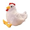 Niedliches Gro es Hahn Kuscheltier Weiches Huhn Pl sch Puppe f r Kinder Schlaf Tierkissen Stofftier Kinderzimmer Deko Geburtstagsgeschenk f r Jungen und M dchen Wei 30CM