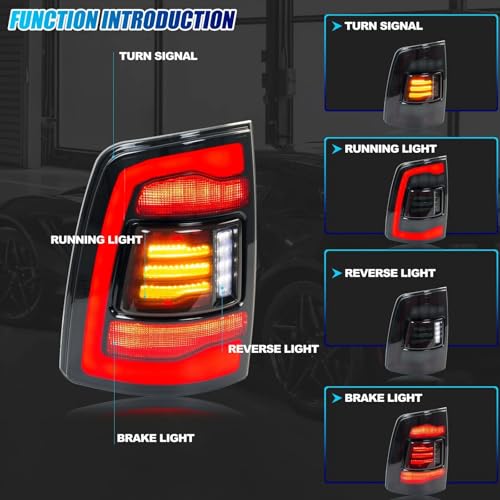 Feux arrières pour Dodge Ram 2500 pour remplacer un bloc optique usé
