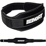 Beingfit トレーニングベルト - パワーベルト トレーニング中の快適サポート 筋トレ ジム リフティングベルト ナイロン 腰 ベンチプレス 男女兼用 初心者-プロ対応 正規品 (ブラック, M)
