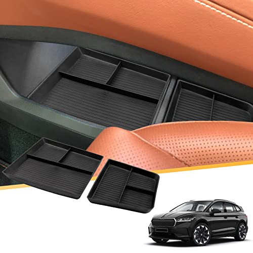 Boîte de rangement console centrale pour Skoda Enyaq iV 2021-2025 LFOTPP