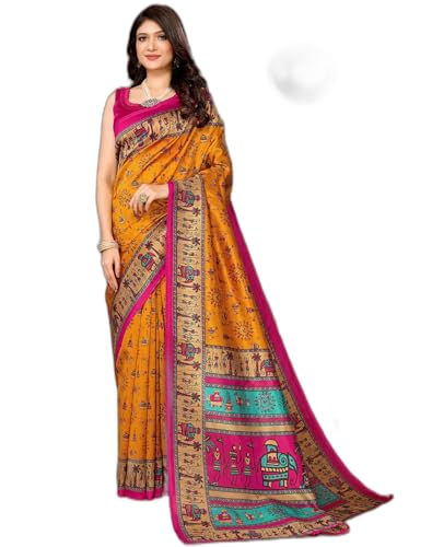 Image of Yashika Women's Sarees Women's Combo Art Silk Printed Saree With Unstitched Blouse Piece |saree for Women | saree combo | New Sari | Saree Pack Of 3