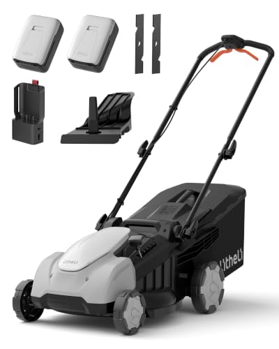 Image of Litheli 40V 18 inch Lawn Mower Cordless, 2 x 5.0Ah Batteries Electric Mower Battery Powered, Brushless Motor, 2-in-1 Mulching & Bagging